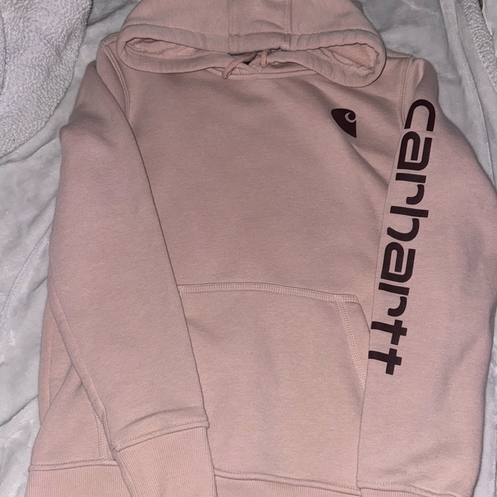 pink Carhartt hoodie women’s size small